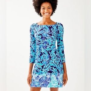 Lilly Pulitzer Upf 50+ Sophie Dress In Bright Navy In Too Deep - Size M